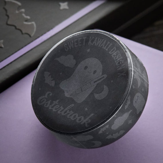 Esterbrook Washi Tape - Pastel Halloween Black Ghosts (Special Edition)