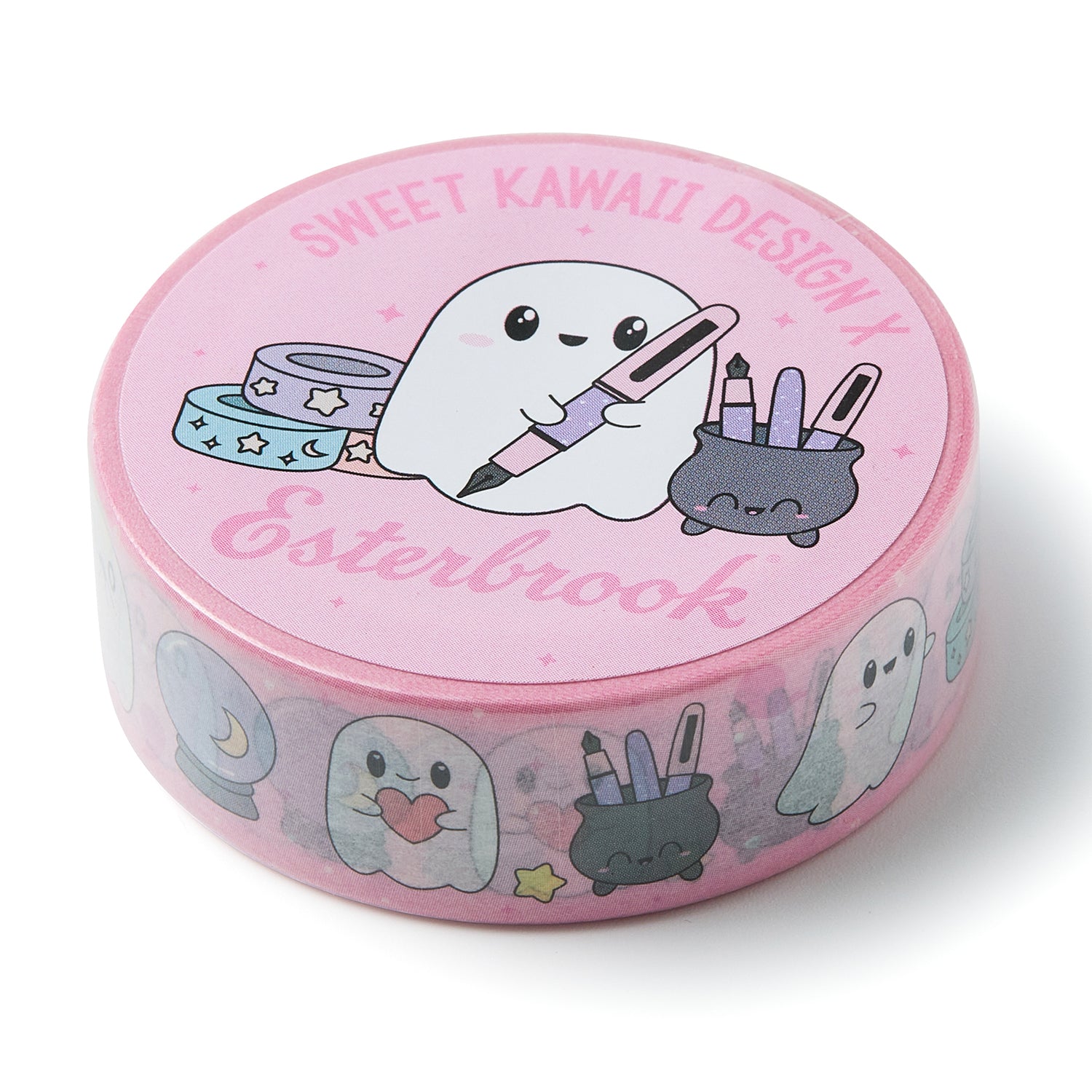 Esterbrook Washi Tape - Pastel Halloween Pink Ghosts (Special Edition ...