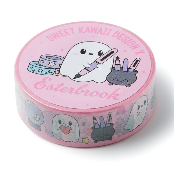 Esterbrook Washi Tape - Halloween Pastel Pink Ghosts (Special Edition)