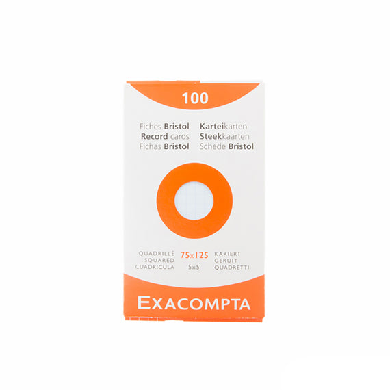 Exacompta index cards packaging with orange and white design