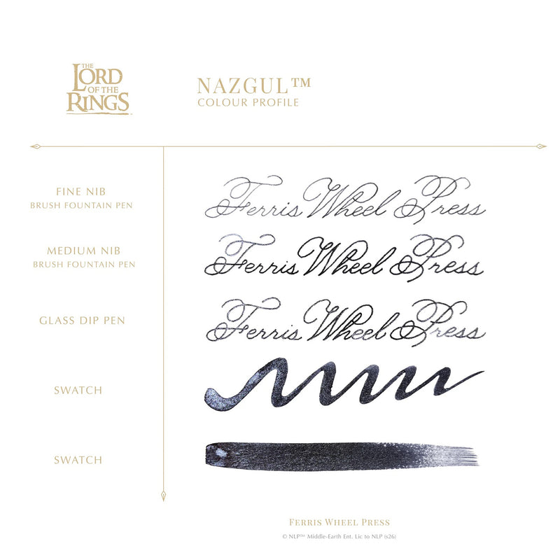 Ferris Wheel Press Lord of the Rings Bijou Fountain Pen & Ink Set - Nazgûl (Special Edition)