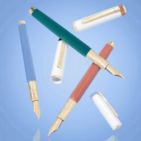 Ferris Wheel Press Masque Resin Fountain Pen & Ink Set - Blue