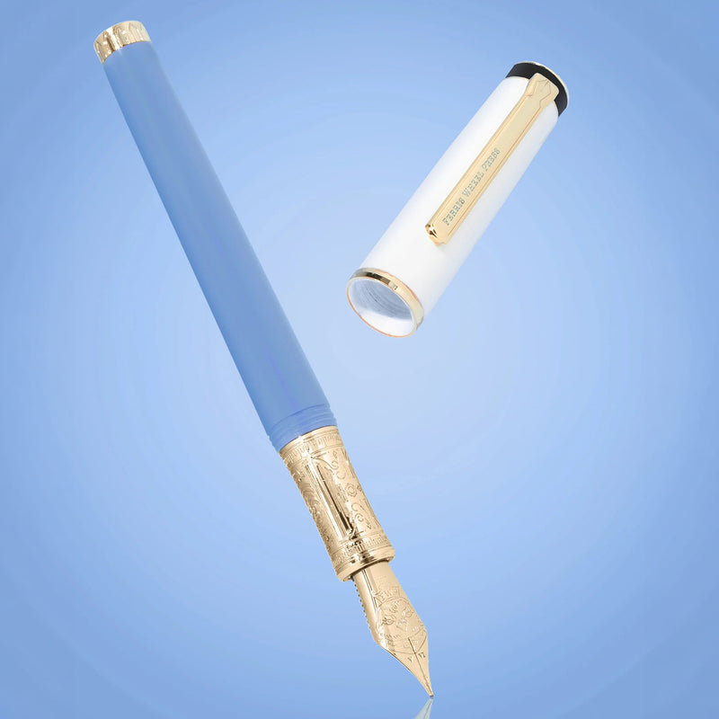 Ferris Wheel Press Masque Resin Fountain Pen & Ink Set - Blue