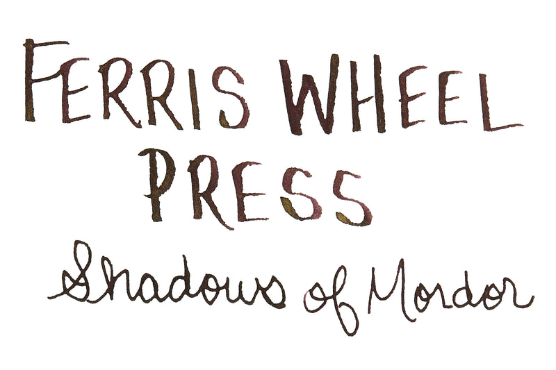 Ferris Wheel Press Lord of the Rings Shadows of Mordor - Ink Sample