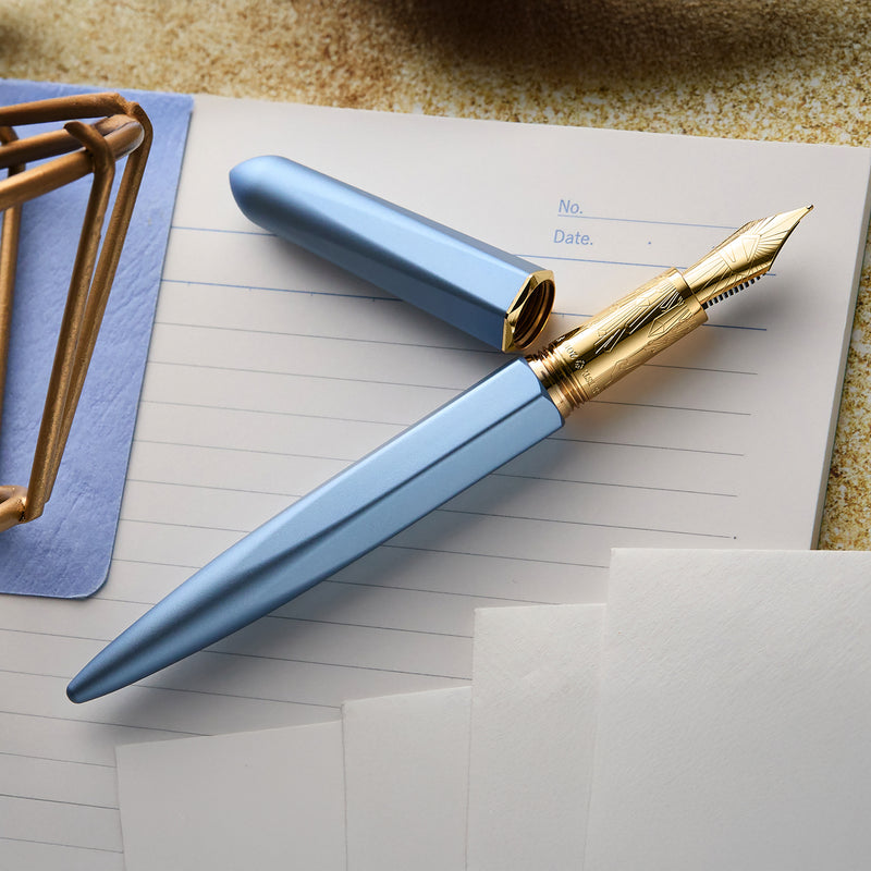 Ferris Wheel Press Superman Edition Marquise Fountain Pen & Ink Set - Fortress of Solitude