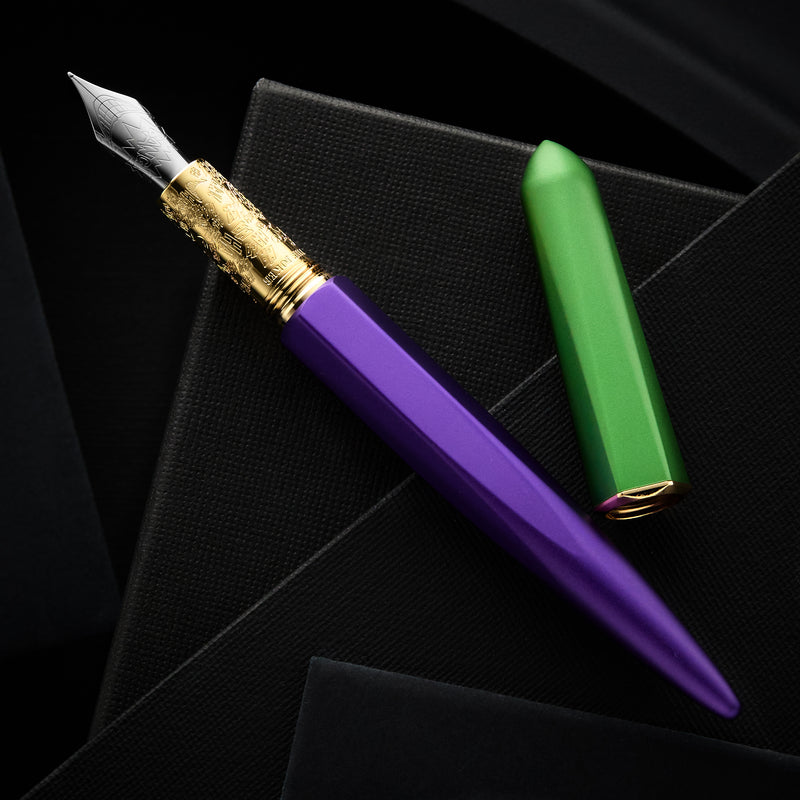 Ferris Wheel Press Batman Edition Marquise Fountain Pen & Ink Set - Joker (Special Edition)