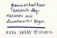 Ferris Wheel Press Tanzanite Sky - Ink Sample