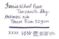 Ferris Wheel Press Tanzanite Sky - Ink Sample