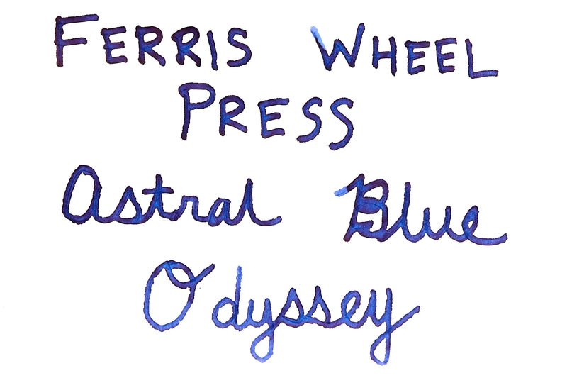 Ferris Wheel Press Astral Blue Odyssey - Ink Sample