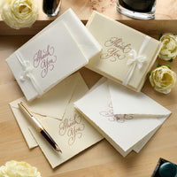 G. Lalo Vergé de France Foldover Thank You Cards - White