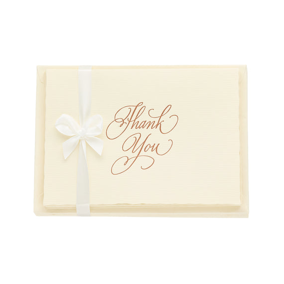G. Lalo Vergé de France Foldover Thank You Cards - Ivory
