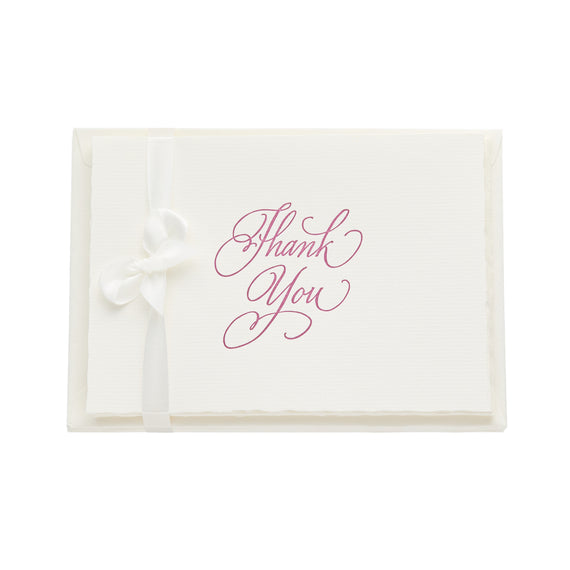 G. Lalo Vergé de France Foldover Thank You Cards - White