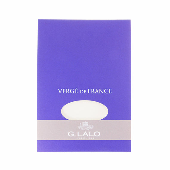 This image features a G. Lalo Vergé de France A5 tablet in ivory.