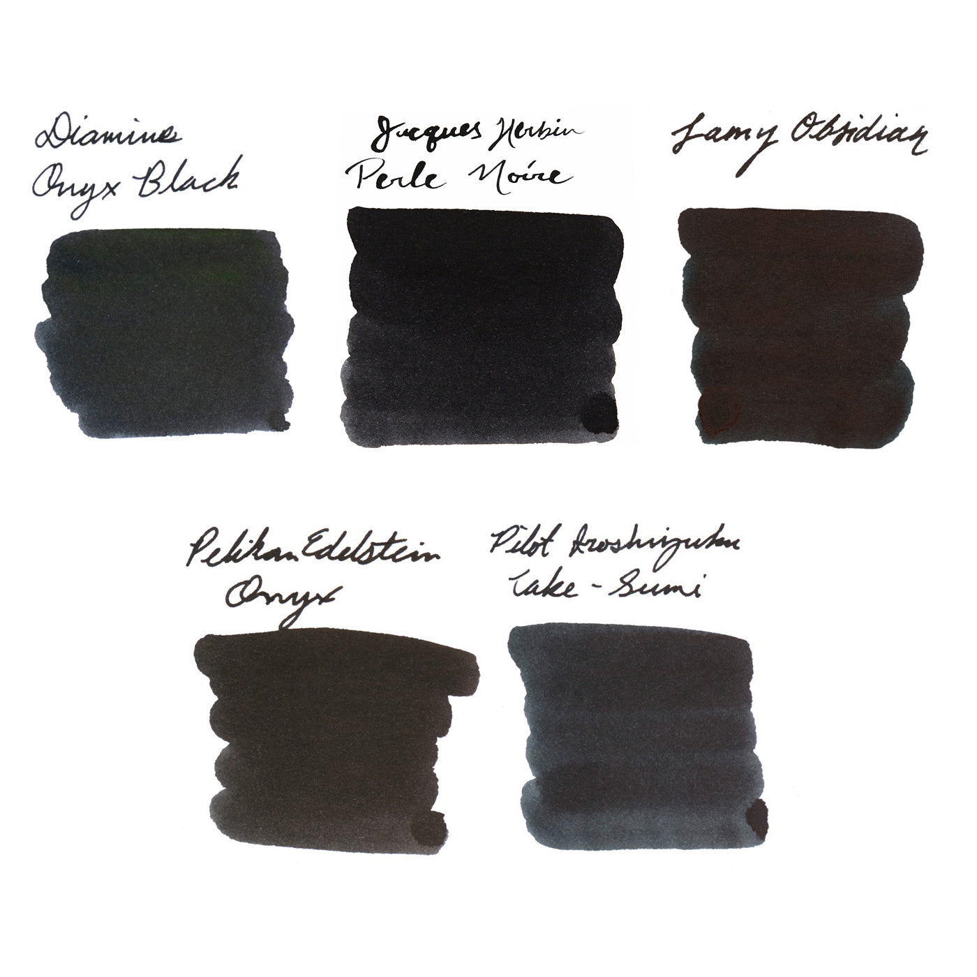 Coloured Ink Back Black Conventional Ink Sample Bundle - The Goulet Pen Company