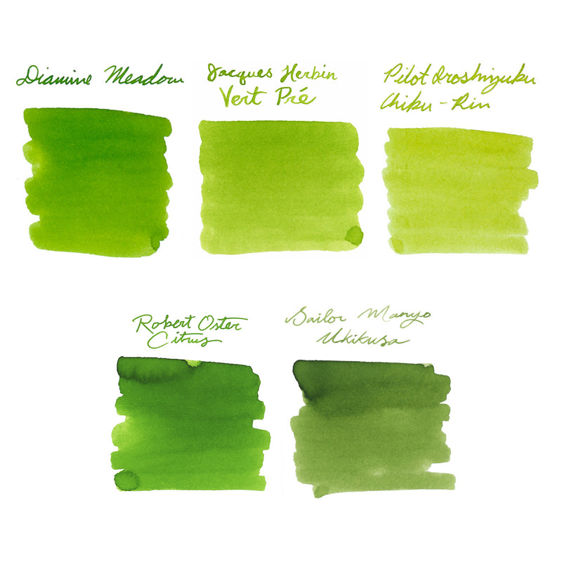 Light Green Ink Sample Bundle - The Goulet Pen Company