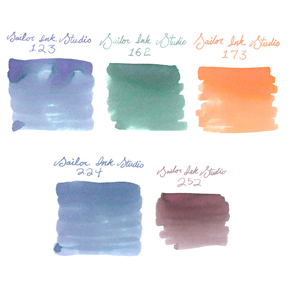 Color swatches from Sailor Ink Studio with labeled colors on a white background