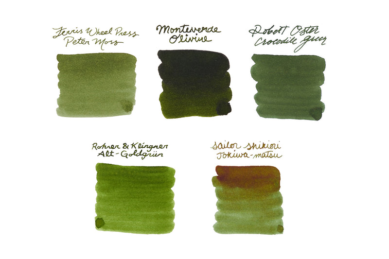 Olive Green Ink Sample Set