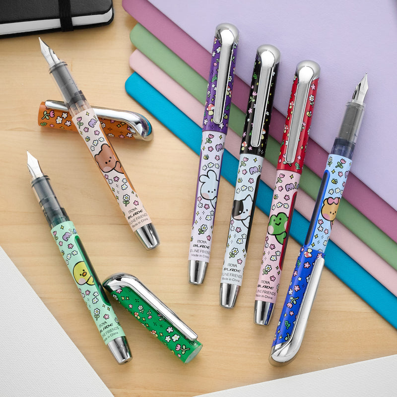 Itoya Blade Fountain Pen - LINE FRIENDS Set