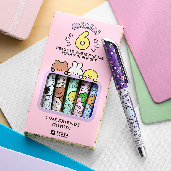 Itoya Blade Fountain Pen - LINE FRIENDS Set