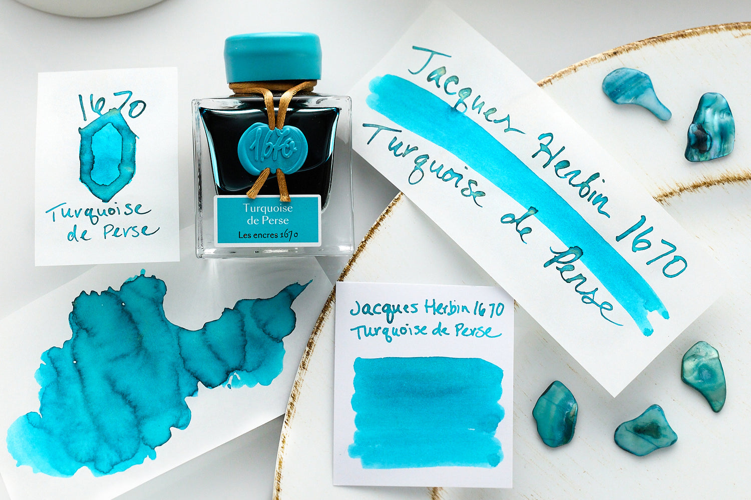 Jacques Herbin 1670 Turquoise de Perse - Ink Sample - The Goulet Pen ...
