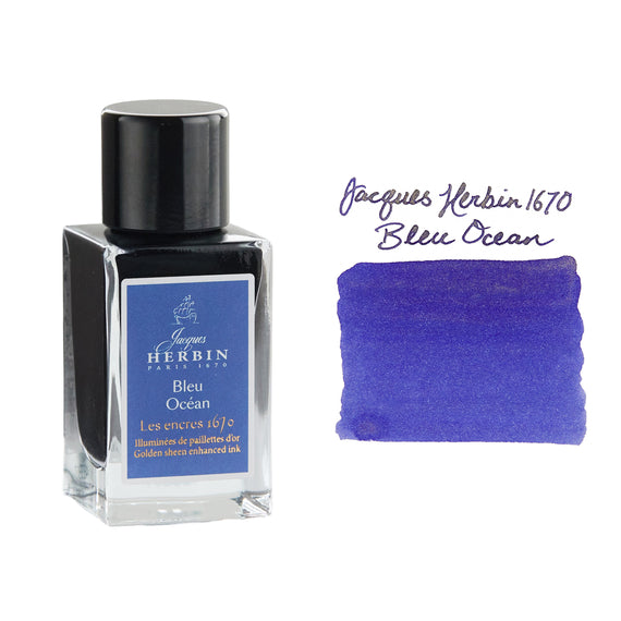Jacques Herbin 1670 Bleu Ocean - 15ml Bottled Ink