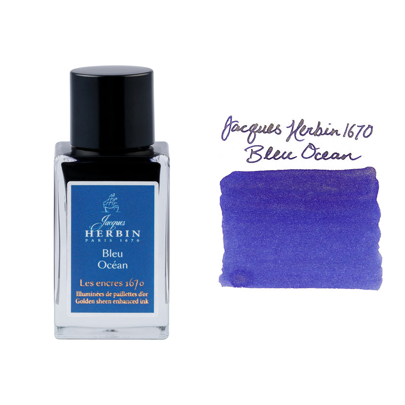 Jacques Herbin 1670 Bleu Ocean - 15ml Bottled Ink