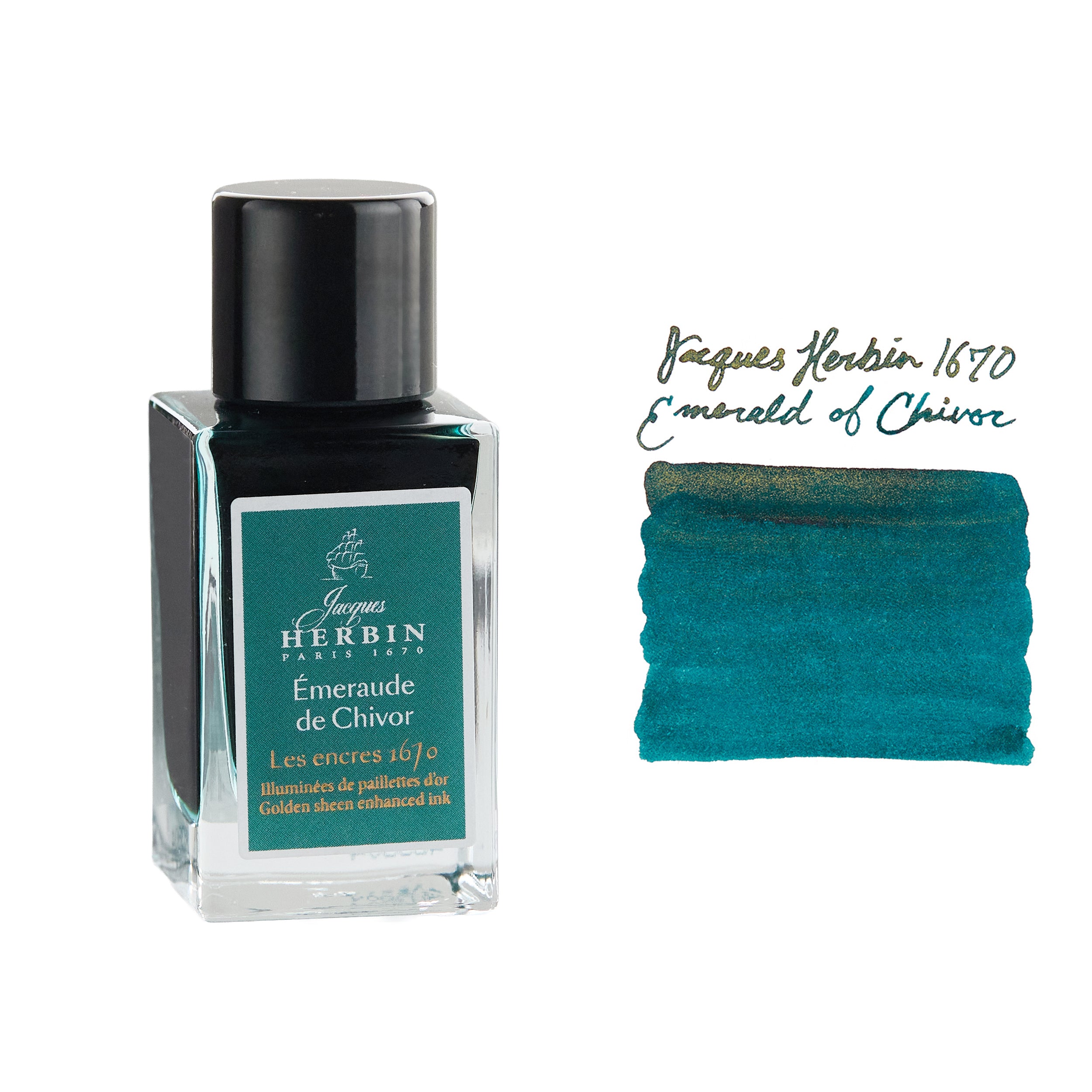 Jacques Herbin 1670 Emerald of Chivor - 15ml Bottled Fountain Pen