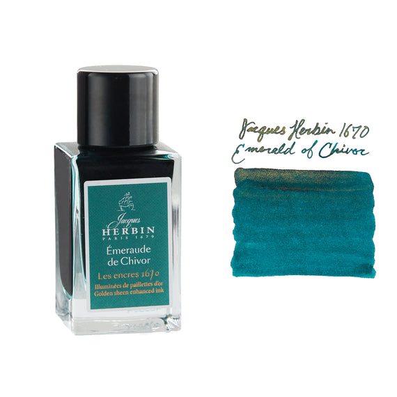 Jacques Herbin 1670 Emerald of Chivor - 15ml Bottled Ink
