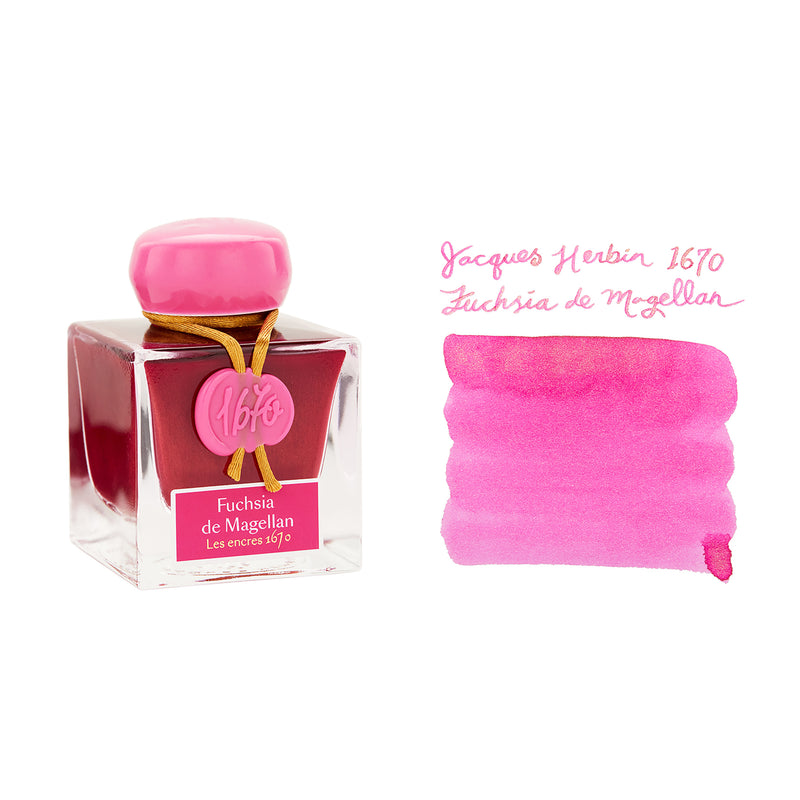 Jacques Herbin 1670 Fuchsia de Magellan - 50ml Bottled Ink