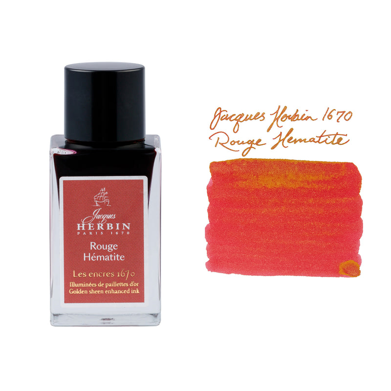 Jacques Herbin 1670 Rouge Hematite - 15ml Bottled Ink