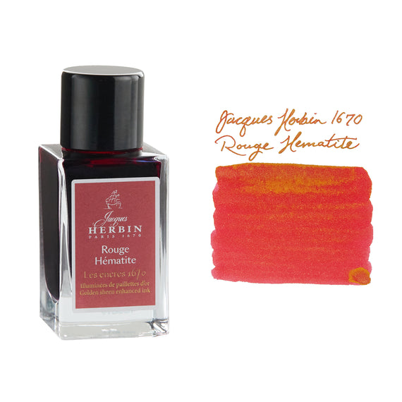 Jacques Herbin 1670 Rouge Hematite - 15ml Bottled Ink