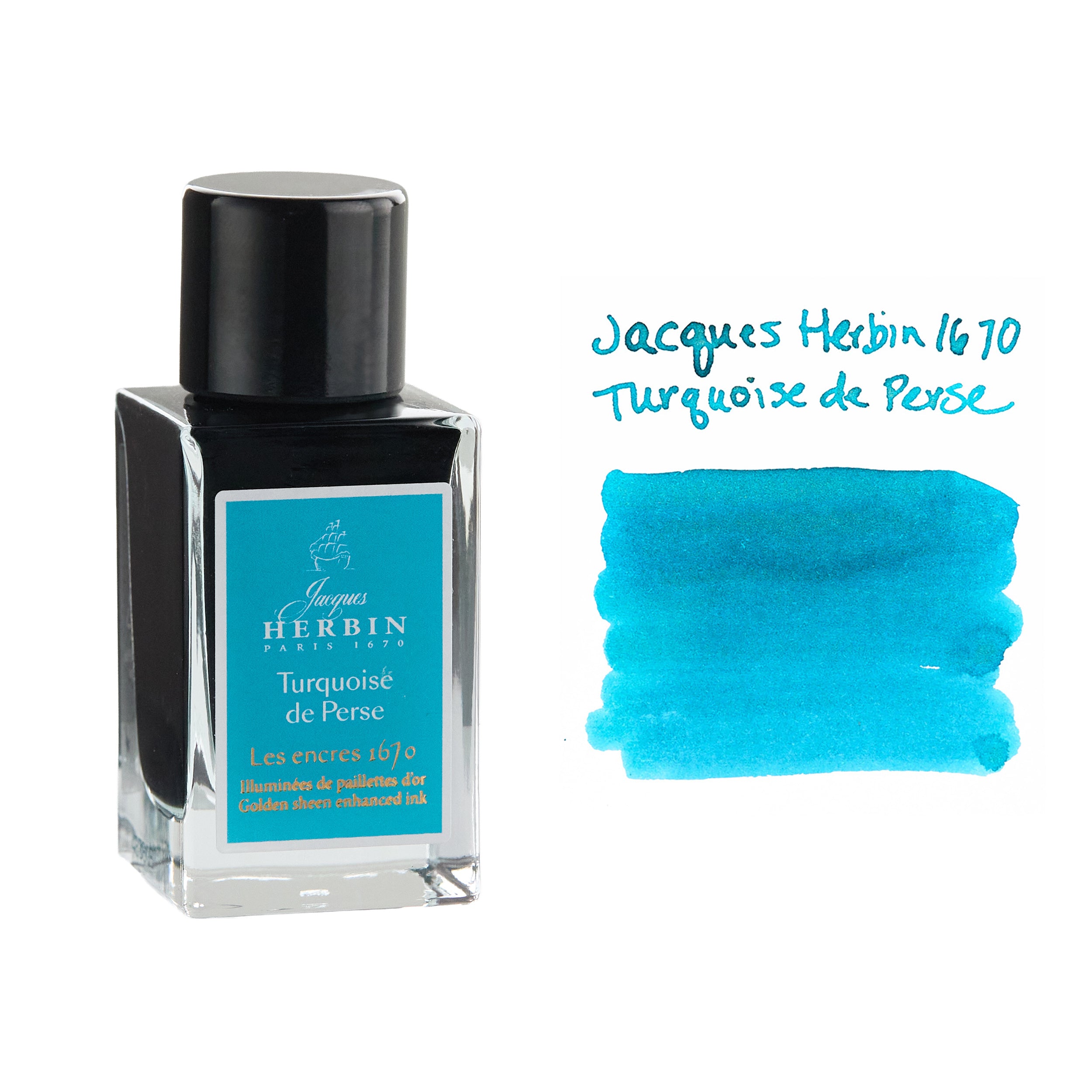 Jacques Herbin 1670 Turquoise de Perse - 15ml Bottled Fountain Pen