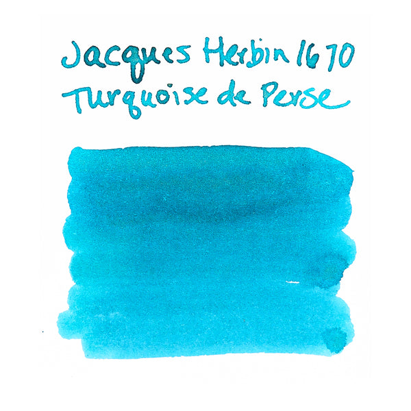 Jacques Herbin 1670 Turquoise de Perse - Ink Sample - The Goulet