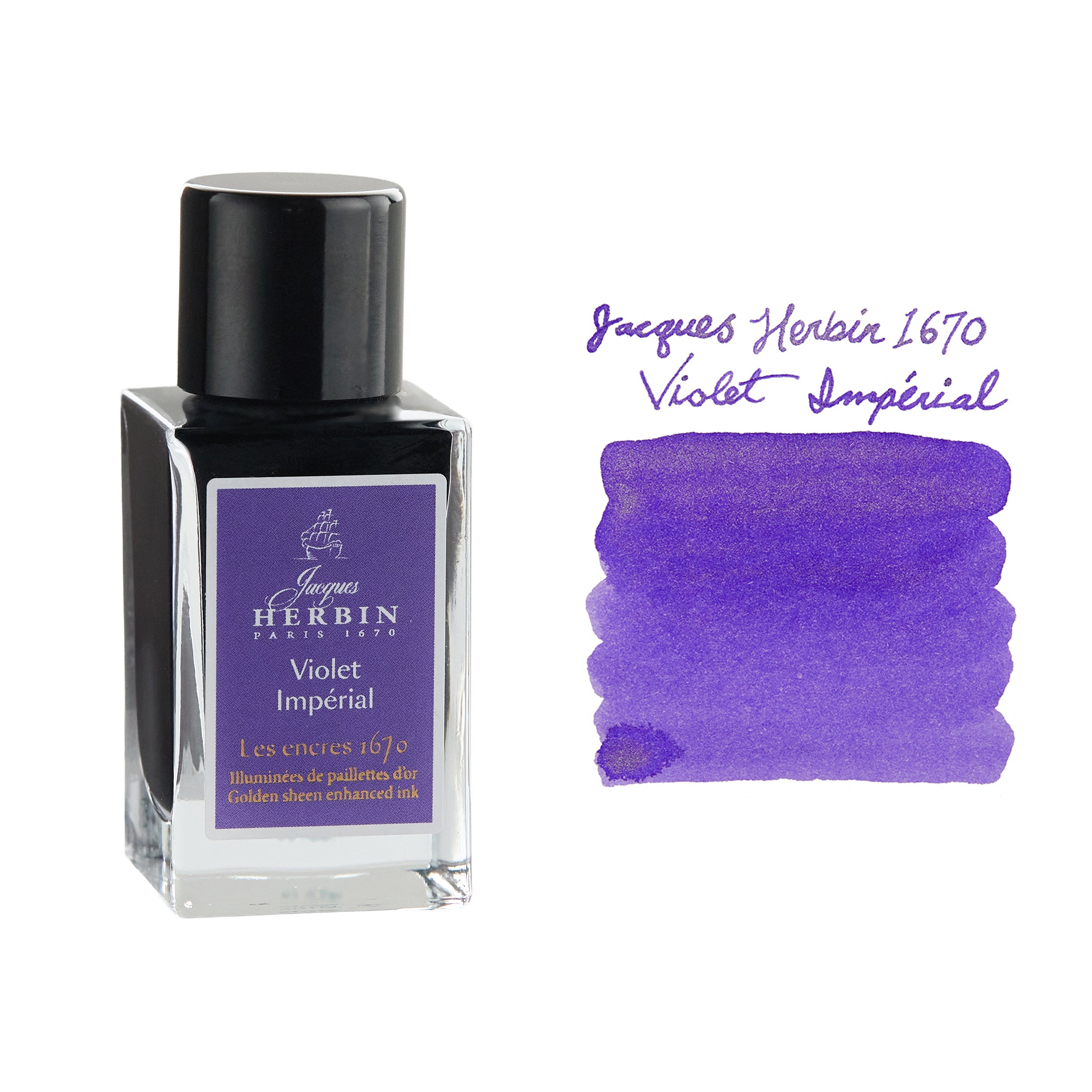 Jacques Herbin 1670 Violet Imperial - 15ml Bottled Fountain Pen