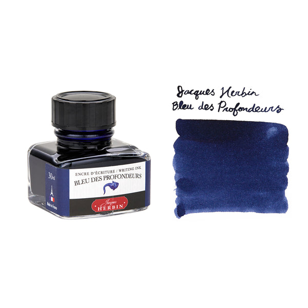 Jacques Herbin Bleu Des Profondeurs - 30ml Bottled Fountain Pen