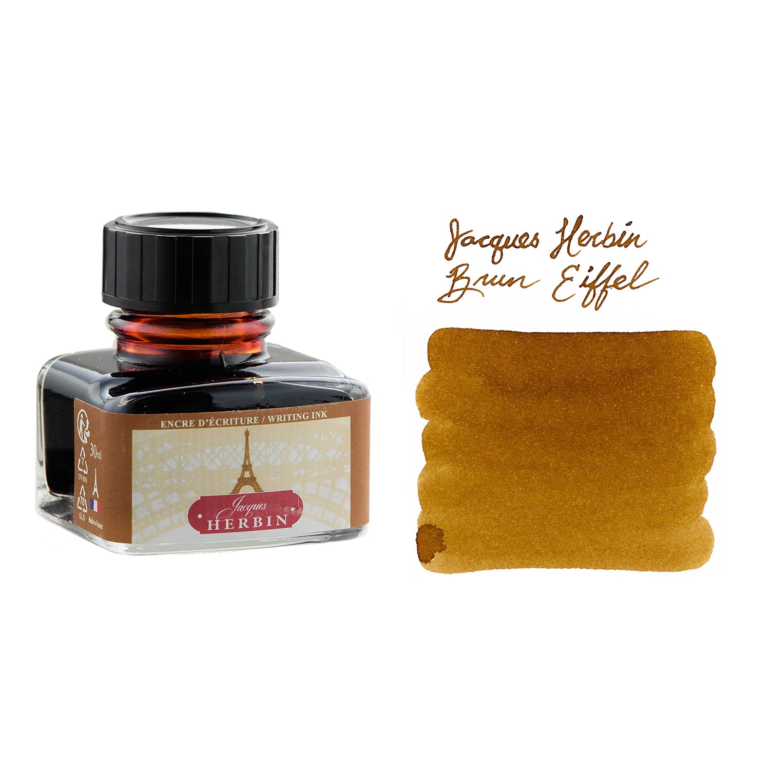 Jacques Herbin Brun Eiffel 30ml Bottled Fountain Pen Ink The