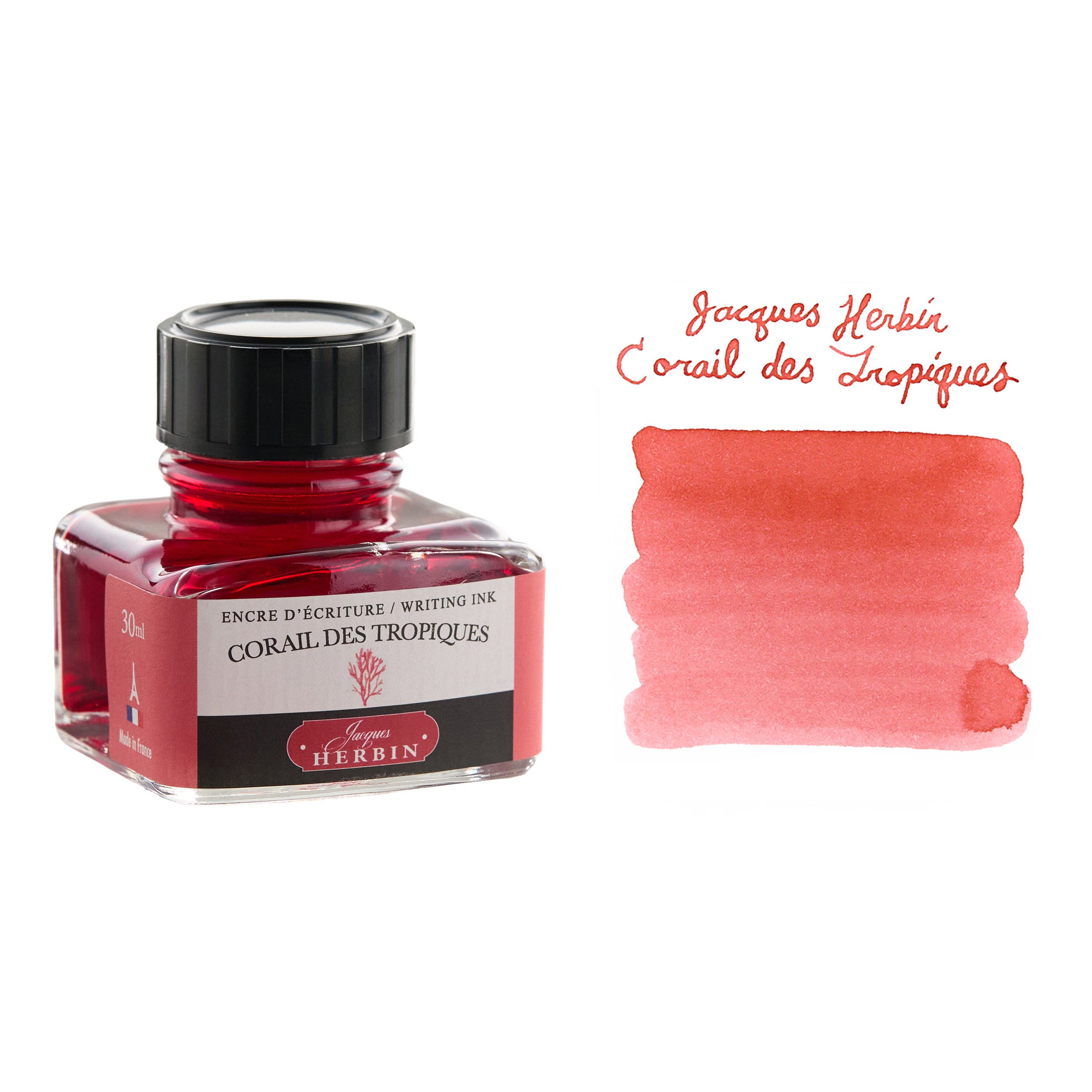 Jacques Herbin Corail des Tropiques - 30ml Bottled Fountain Pen