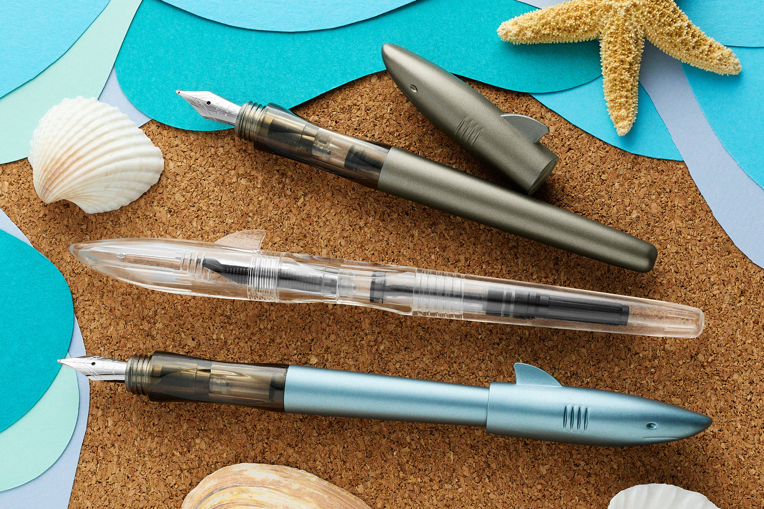 Jinhao Century 100 Sky Blue Marble Fountain Pen - Al Qalam Jinhao Century 100 Sky Blue Marble Fountain Pen - Al Qalam