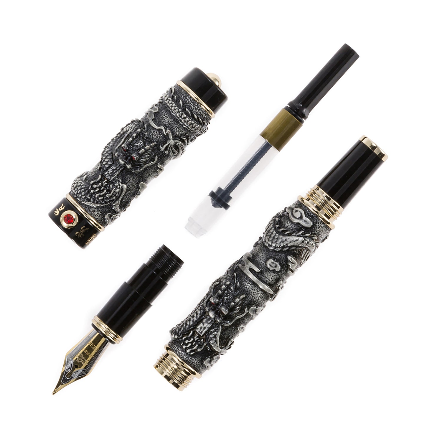 Jinhao 999 Dragon Fountain Pen Black The Goulet Pen Company