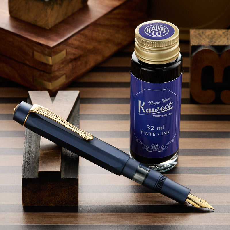 Kaweco Piston Sport AL Fountain Pen Starter Set - Navy