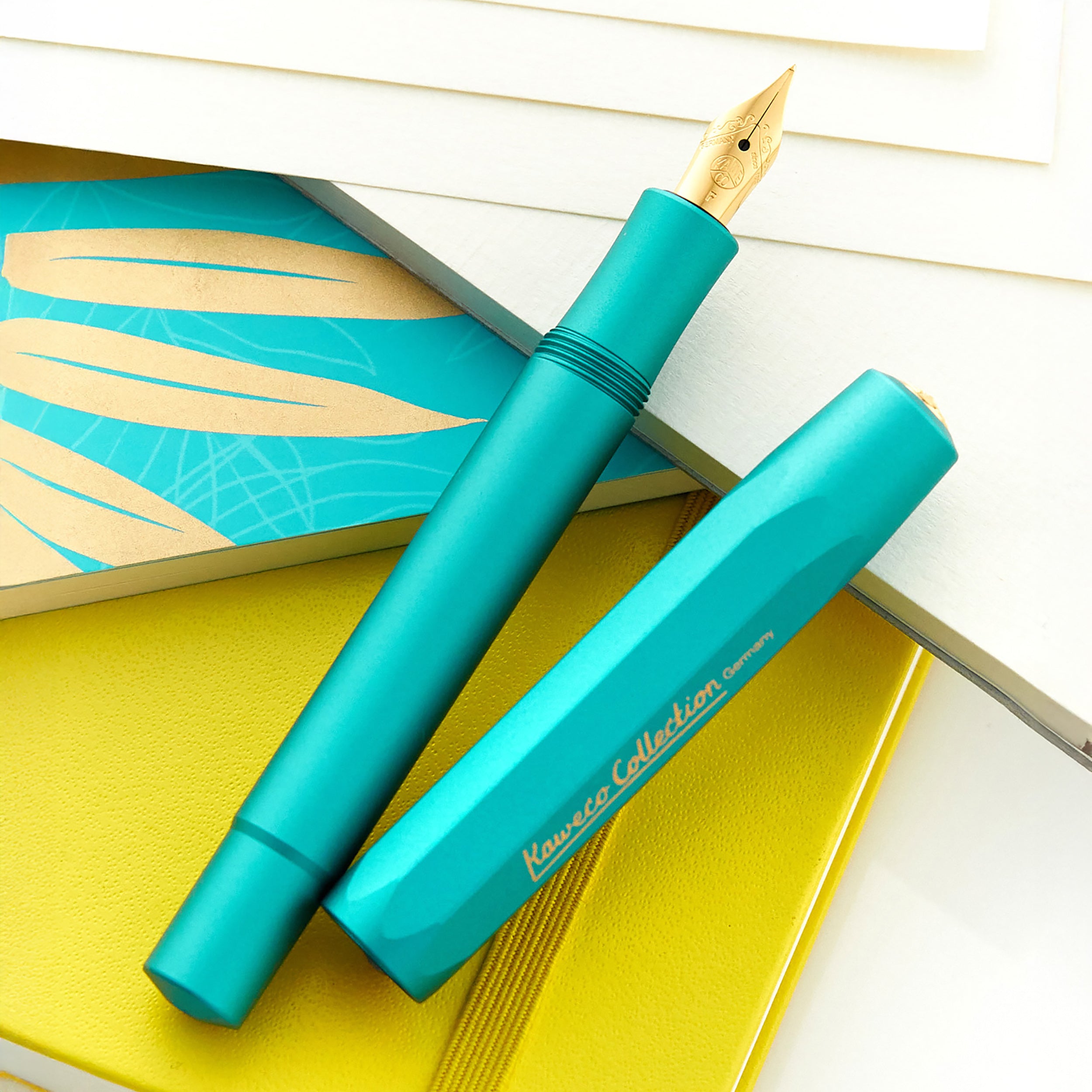 Kaweco AL Sport Fountain Pen - Iguana Blue - The Goulet Pen Company