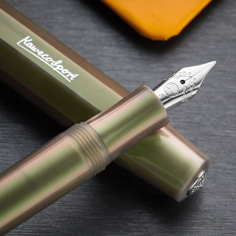 Shadow Ink Pen Kaweco Lunar Sport Fountain Pen - Shadow Green - The Goulet Pen Company
