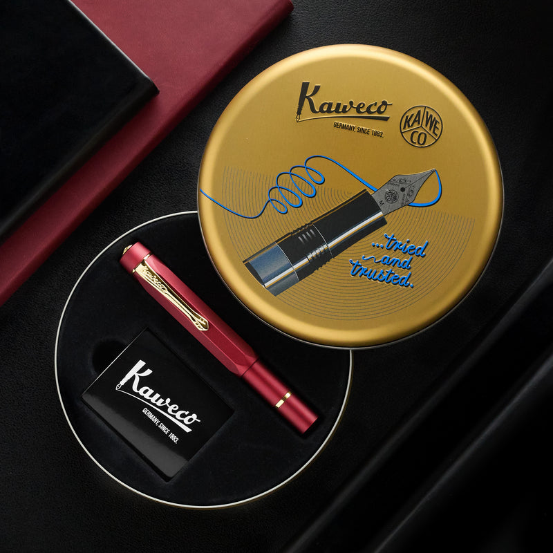 Kaweco Piston Sport AL Fountain Pen - Bordeaux/Gold