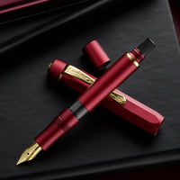 Kaweco Piston Sport AL Fountain Pen - Bordeaux/Gold