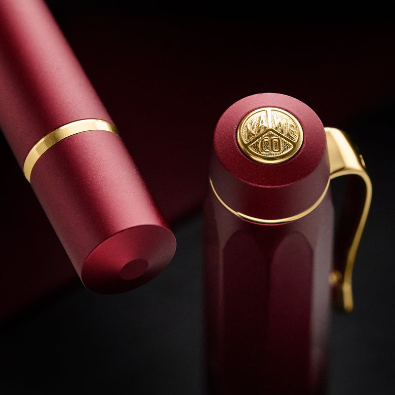 Kaweco Piston Sport AL Fountain Pen - Bordeaux/Gold