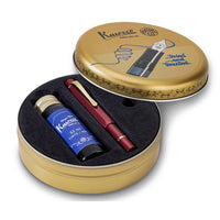Kaweco Piston Sport AL Fountain Pen Starter Set - Bordeaux/Gold