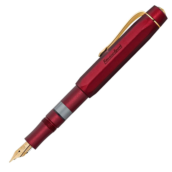 Kaweco Piston Sport AL Fountain Pen - Bordeaux/Gold