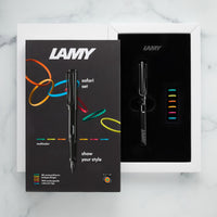 LAMY safari Fountain Pen - all black-multi ring set (Special Edition)
