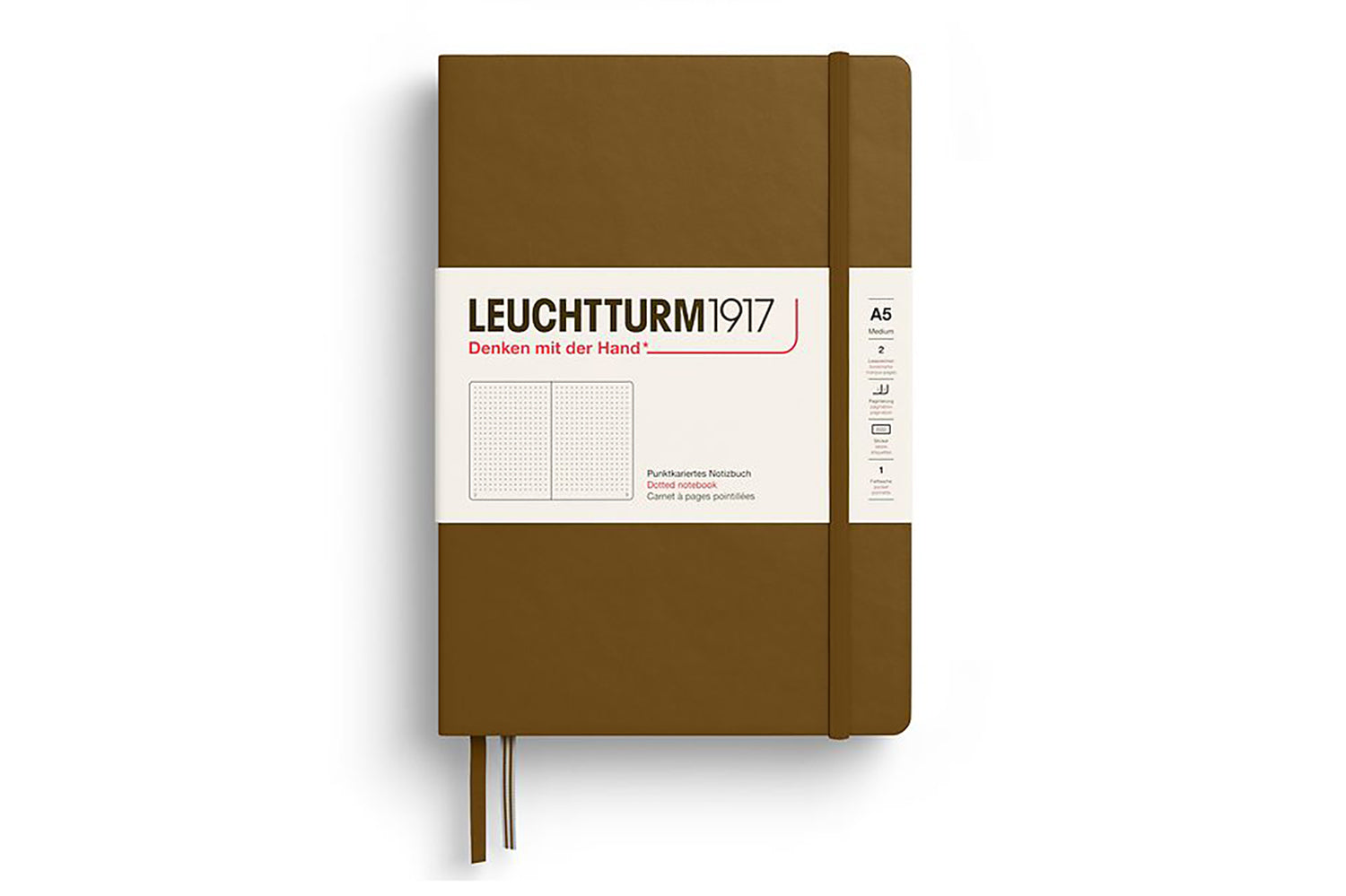 Leuchtturm1917 Medium A5 Notebook - Spice Brown, Dot Grid - The Goulet ...