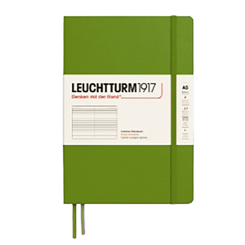 Leuchtturm1917 Medium A5 Notebook - Moss, Dot Grid